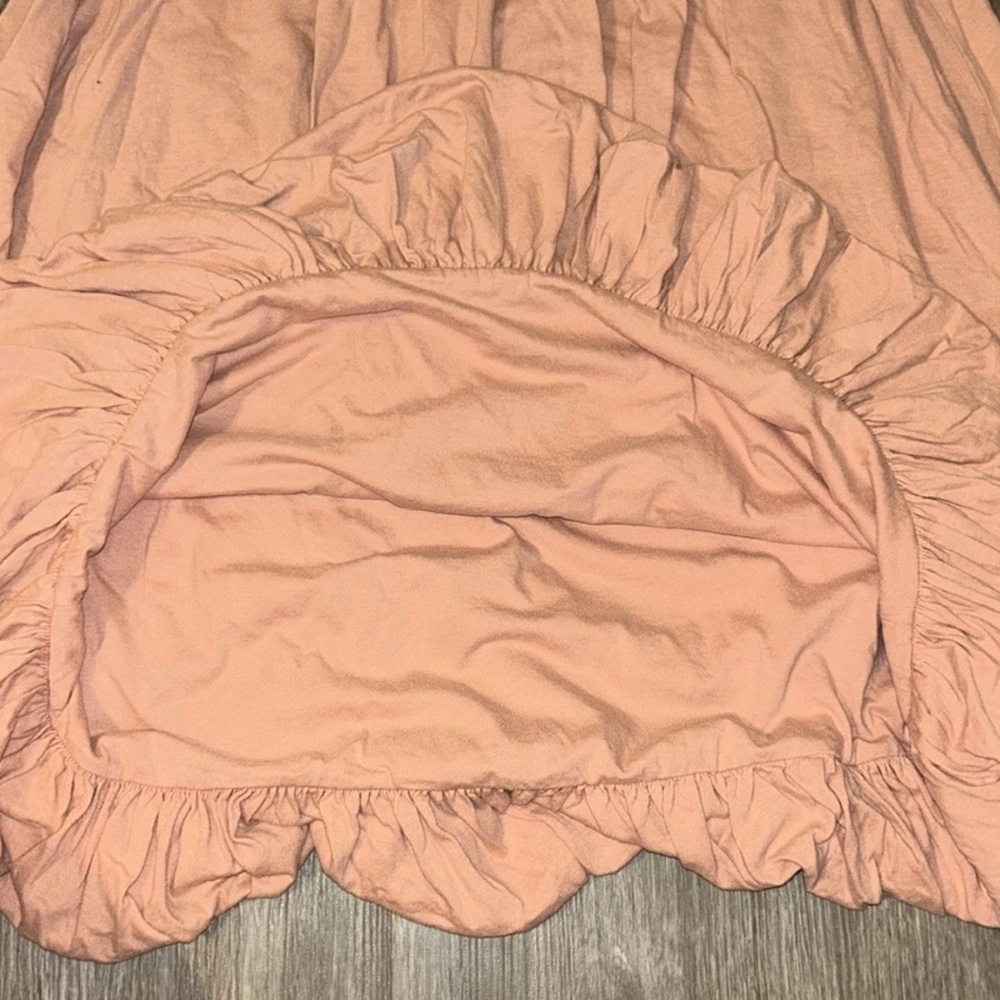 Free People Liza Drop Waist Midi Dress in Tuscany (taupe rose) - Picture 4 of 7